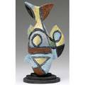 Michael lucero handbuilt carved and glazed ceramic sculpture minnow earth series 1988 signed michael lucero 1988 14 12 x 7 x 4 14