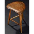Wharton esherick threelegged sculpted walnut stool 1968 signed we 1968 20 x 14 x 21 34