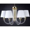 Dorothy thorpe sixarm lucite and polished brass chandelier ca 1970s 21 x 25 12