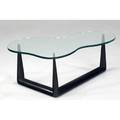 Th robsjohngibbings  widdicomb coffee table with amoebashaped glass top on ebonized wood base 18 12 x 49 x 30