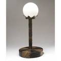 Paul evans welded steel ball table lamp with spherical glass shade ca 1960 from the collection of dorsey reading 25 12 x 12