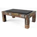 Paul evans coffee table covered in copper bronze and pewter patchwork with inset slate top from the collection of dorsey reading 16 12 x 44 x 26