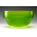 Zdenek lhotsky czechoslovakia large hemispheric cast glass bowl in emerald green 1996 engraved lhotsky 96  38200 6 12 x 12 12