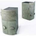 R  y augousti pair of shagreen nightstands each with two drawers over a twodoor cabinet each 29 x 19 x 95