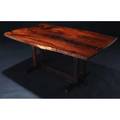 George nakashima exceptional frenchmans cove rosewood dining table its singleboard top with seven butterfly keys 1981 a very rare example of this form executed completely in rosewood provenance