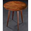 George nakashima early walnut side table with round top on four tapered angular legs 26 x 24