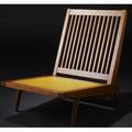 George nakashima walnut cushion chair with tweed cushions shown online 30 12 x 23 34 x 31