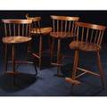 George nakashima set of four high mira walnut chairs 198688 marked with clients name provenance available three signed and dated 35 x 21 14 x 17