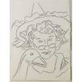 Andy warhol american 19281987 mother goose graphite on paper framed 31 12 x 23 12 sheet provenance wooster projects new york label on verso private collection pennsylvania