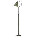 Handel floor lamp with adjustable base the shade with leaded glass panels in green and pink 56 x 10