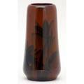 Rookwood vase painted by harriet wilcox with lilies in black against a deep brownish red ground 1930 flame markxxx2066hew 7 12 x 3 12
