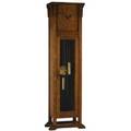 Colonial tall clock with brass numerals and shoe feet complete with pendulum and weights colonial decal 77 x 20 12 x 13 34