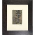 Eliza draper gardiner watercolor of a tall tree in mountainous landscape matted and mounted in new arts  crafts frame unmarked image 9 x 6 14