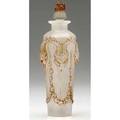 Rene lalique pan perfume bottle of clear and frosted glass with sepia patina c 1920 molded r lalique engraved lalique m p 332 no 504 5