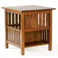 L and jg stickley book table no 516 with slatted sides and square top handcraft decal 29 x 26 34 sq