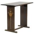 Gustav stickley occasional table designed by harvey ellis inlaid with metals and fruitwood ca 1903 very rare red decal 30 14 x 36 x 19 34