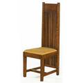 Frank lloyd wright hall chair with a tall spindled back and dropin seat unmarked 46 12 x 15 12 x 18
