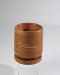 Turned Wood Candleholder Signed Steve Seale