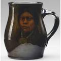 Rookwood standard glaze mug painted by sadie markland with a portrait of native american 1897 flame mark837sm 5 14 x 5 34