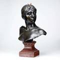 Jeanalexandre joseph falguiere french 18311900 bust of diana bronze signed a falguiere with foundry mark fumierethiebautfrespariset cie sucrs 17 12 high 24 with base provenance