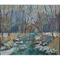 Don f kaiser american b 1958 creek near motts oil on canvas framed signed and titled 20 x 24 provenance private collection pennsylvania