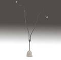 Ron arad tree floor lamp with two flexible tubular steel arms on cement base 78 h