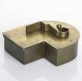 Albert reimann chase brass  copper co brass hinged box c 1930s impressed chase designed by reimann 2 12 x 5 34 x 4 34