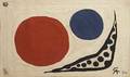 Alexander calder bonart maguey fiber tapestry moon 1974 bonart label woven ca 74 and numbered 76 of 100 with copyright 56 12 x 85