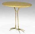 Meret oppenheim simon gavina traccia table from ultramobile collection gold leaf on wood cast bronze 25 14 x 26 12 x 20 34