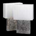 French modern pair of fractured resin table lamps with silk shades 21 x 15 x 6 body of lamps 10 12 x 11 x 2 12