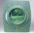 Edward zucca jim goodwin cibachrome color print room with a view 1997 in a sculptural frame of painted poplar and maple 1998 signed titled and dated 18 x 25 x 5