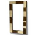 Paul evans cityscape wallhung mirror in burlwood and polished brass patchwork signed an original paul evans 36 x 20