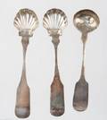 Three3 Coin Silver Salt Spoons