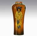 Weller rhead faience vase with geisha signed weller rhead faience 501xartists cipher 10 12 x 4 12