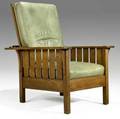 L  jg stickley morris chair no 471 with dropin seat branded signature 40 x 31 12 x 35