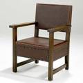 L  jg stickley onondaga shops early armchair unmarked 36 x 27 x 23