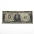1935 500 federal reserve note green seal bank of ny vg  f