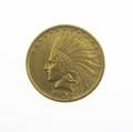 1908 indian head 1000 full eagle gold coin no motto on reverse au50