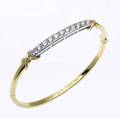 Tiffany  co hinged diamond bracelet platinum and 18k yg approx 1 ct tw 196 gs gw int cir 1 34 x 2 12