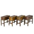Four english lap desks in mahogany on stands 19th c largest 9 34 x 18 x 20