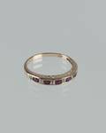 10Kt Gold Ruby  Diamond Channel Set Ring