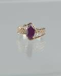 10Kt Gold Ring With Marquis Ruby