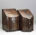 English georgian mahogany knife boxes early 19th c two without interiors 16 x 9 12 x 10