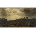 Paul weber german 18231916 untitled landscape oil on canvas framed 17 12 x 30 12