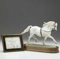 Royal worcester model of the welsh mountain pony on wood base modeled by doris lindner ca 1960 no 482 of 500 copies 8 38
