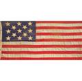 Thirteen star commemorative flag 19th20th c possibly for centennial celebration linen 40 x 70