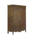 Country french walnut armoire with two doors 19th c 71 x 49 12 x 22