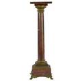 Bronze mounted red marble pedestal 19th c 43 x 13 14 x 13 14