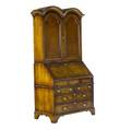 Queen anne style secretary desk with a bonnet top and fitted interiors 20th c 86 14 x 43 12 x 23 34