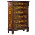 Dutch marquetry six drawer chest 19th c losses to bottom of two feet 62 x 41 x 19